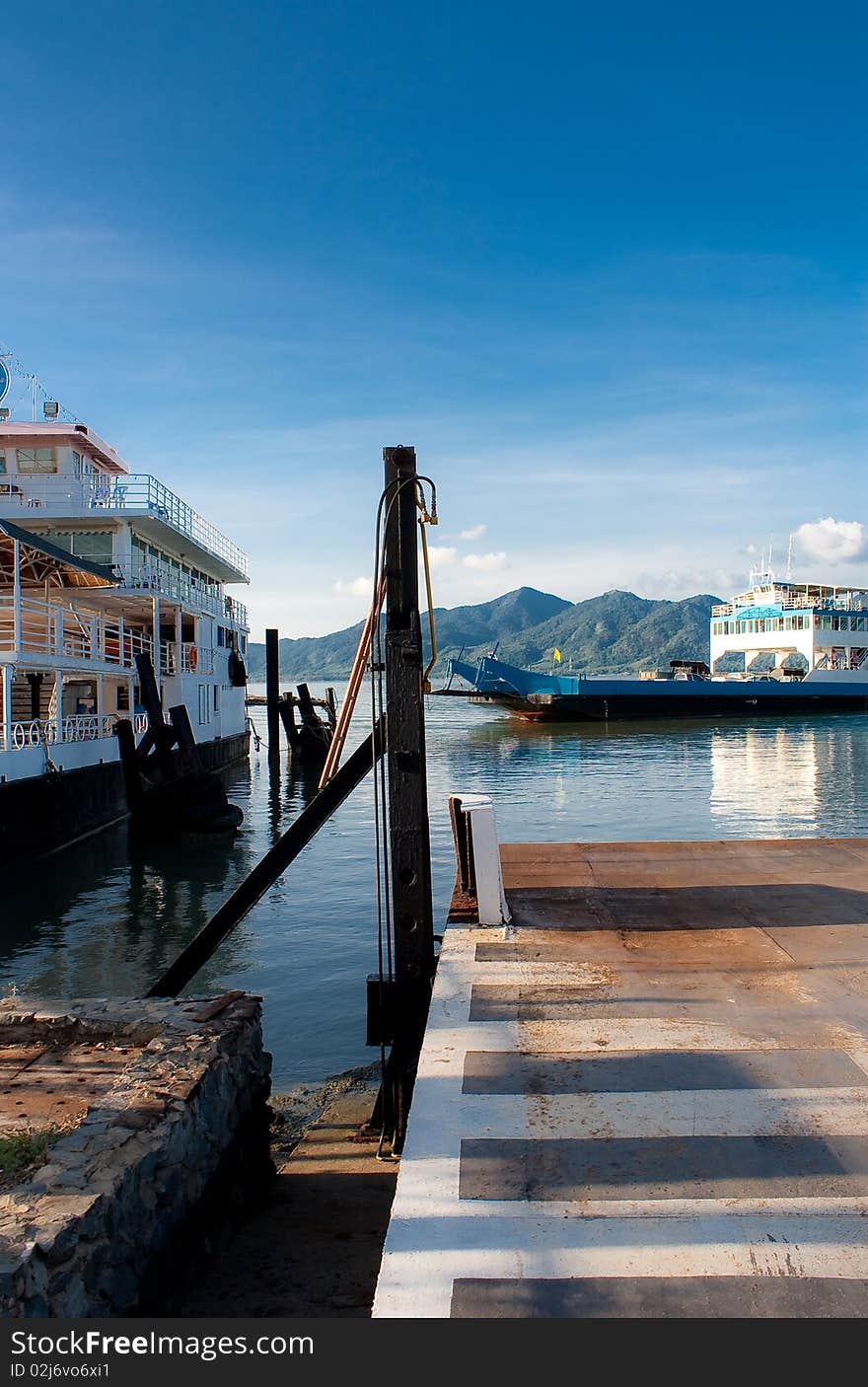 Ferry in Tamachat beach ,Koh chang Thailand. Ferry in Tamachat beach ,Koh chang Thailand