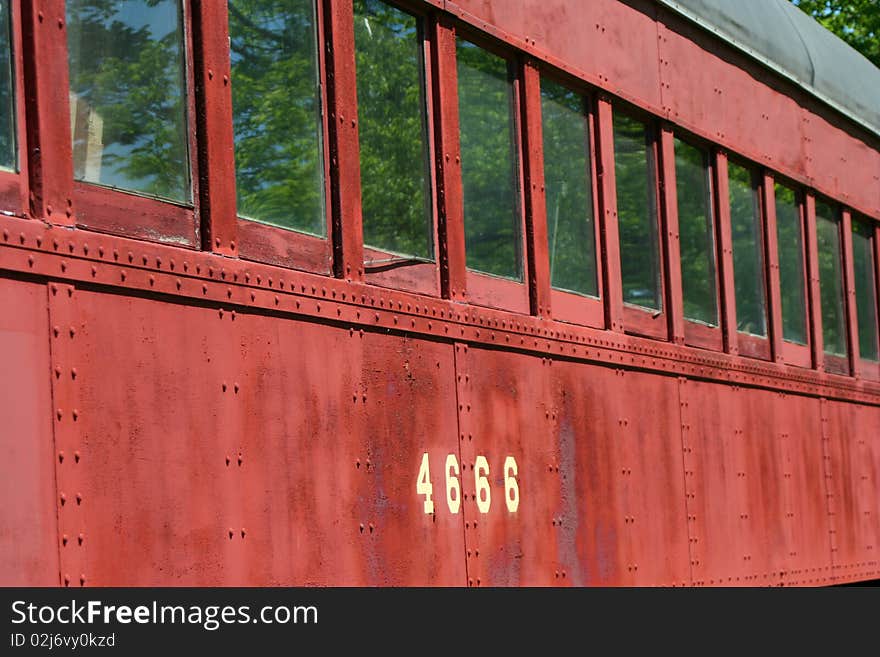 Old passenger train car