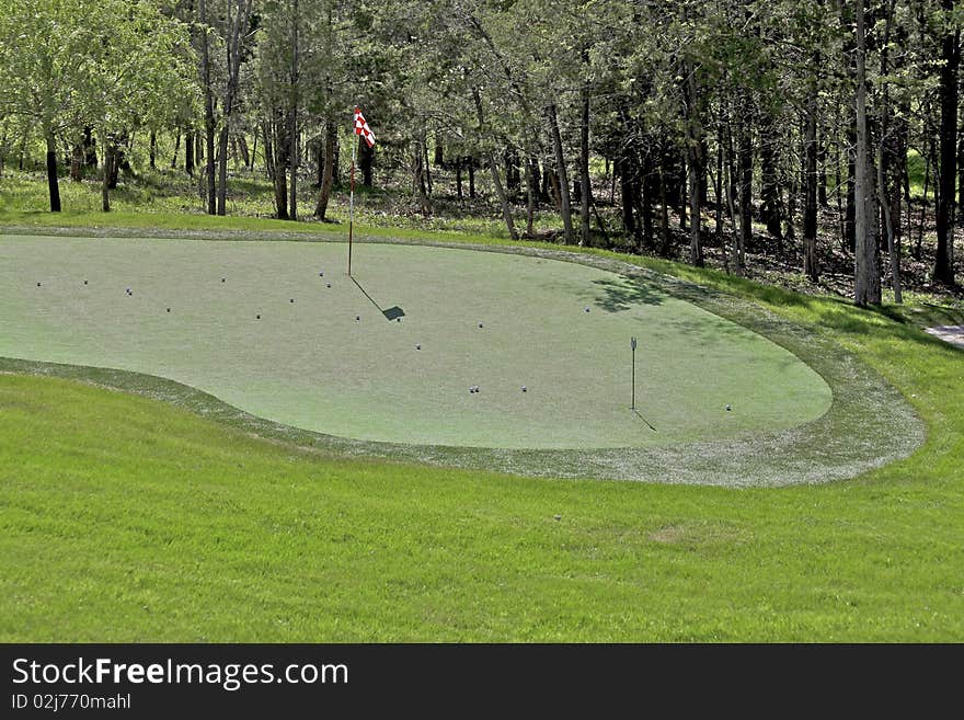 Gold course in a perfect sunny day. Gold course in a perfect sunny day