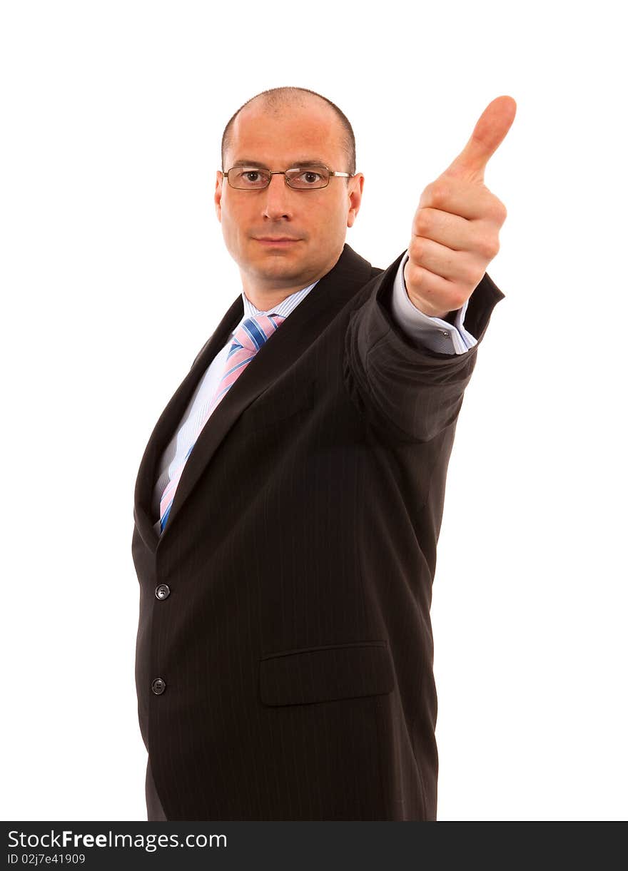 Businessman Giving Thumbs Up