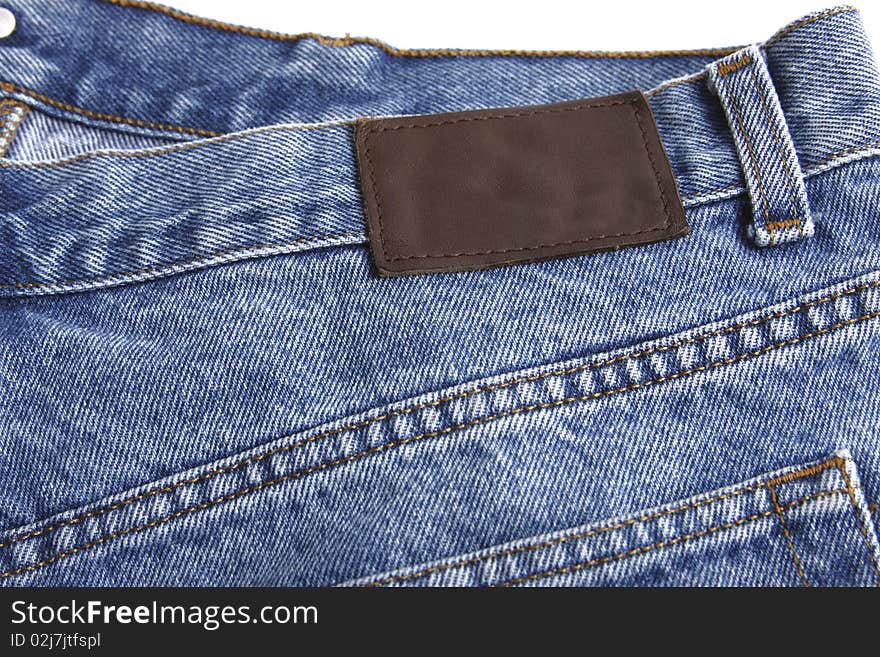 Denim Blue Jeans Rear With Label