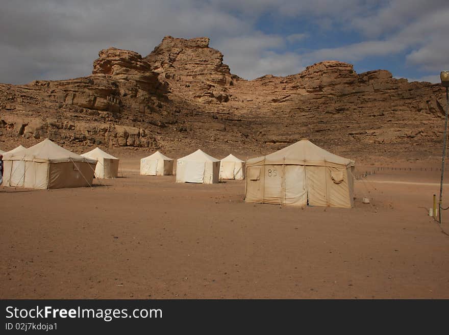 Africa, Egypt camp in the desert