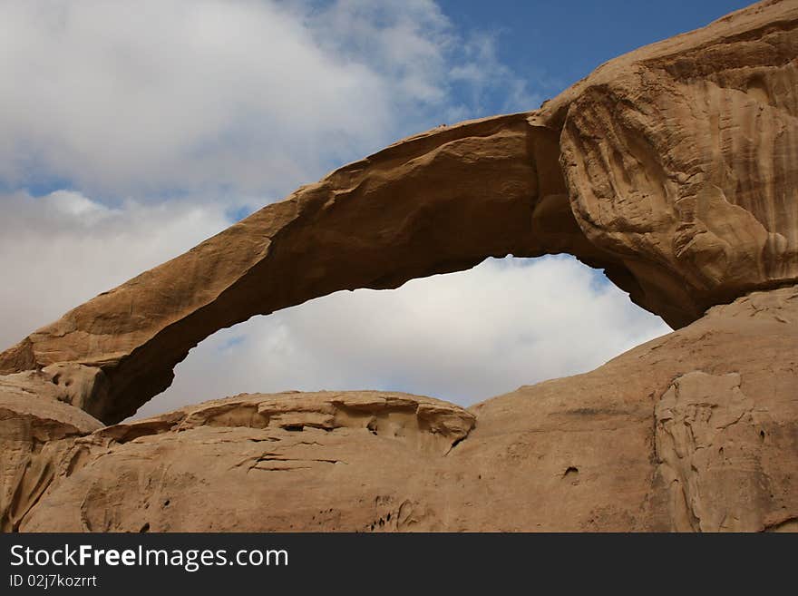 Asia,Jordan, Wadi Rum desert, rocks work from the wind