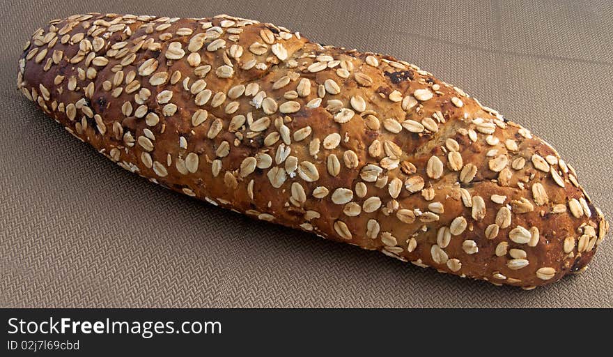 Roll of Museli Bread with raisins and grains. Roll of Museli Bread with raisins and grains