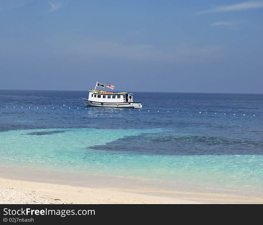 Malaysian Boat on tropical beach