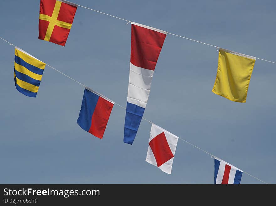 Flag Parade on a Danube ship to a holiday