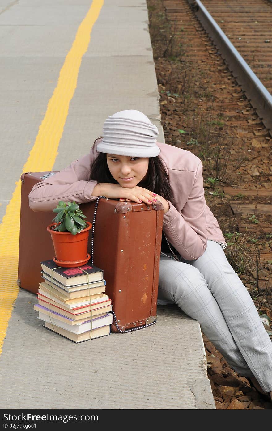 Girl at station