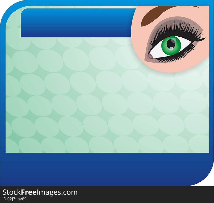 Ad layout blue background perfect for eye clinics advertiment