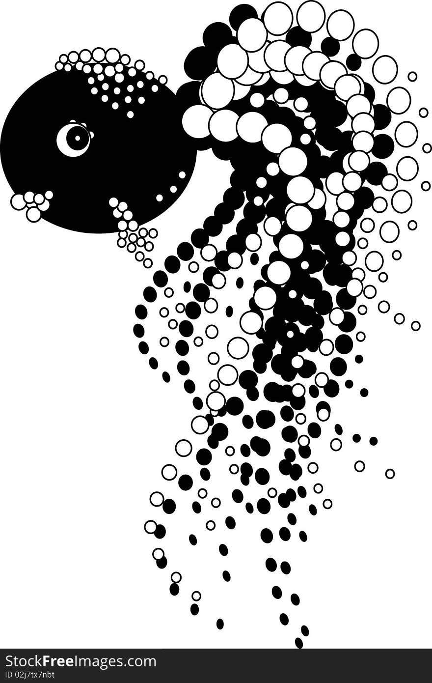 Black-and-white fish from different circles