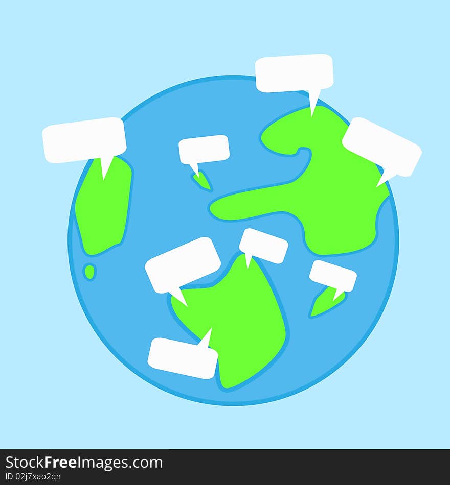 Earth With Dialog Box