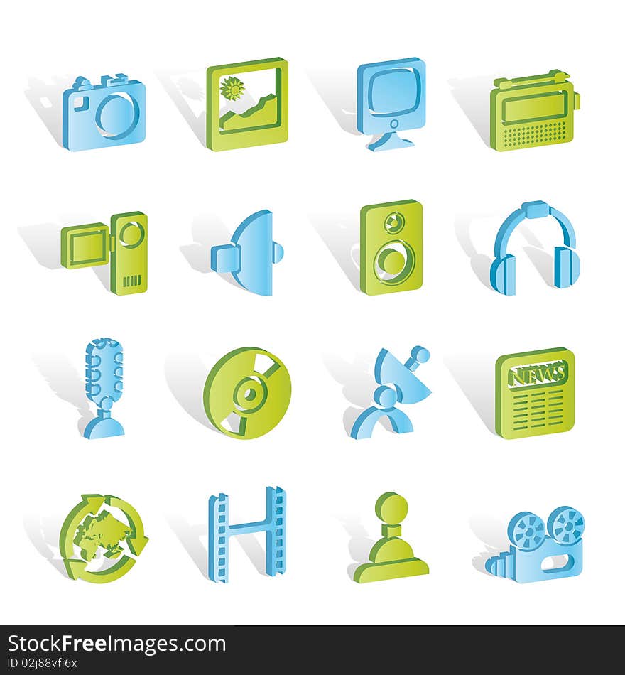 Media And Household Equipment Icons