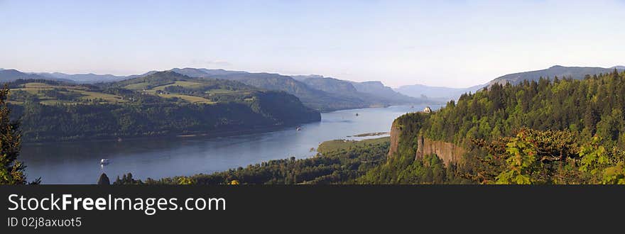 Columbia River Gorge OR.,panorama.