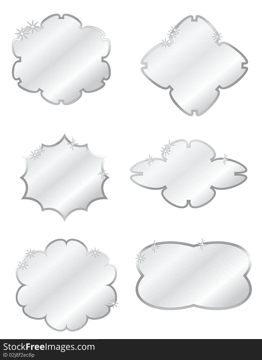 Set of color framework as stickers and labels,. Set of color framework as stickers and labels,