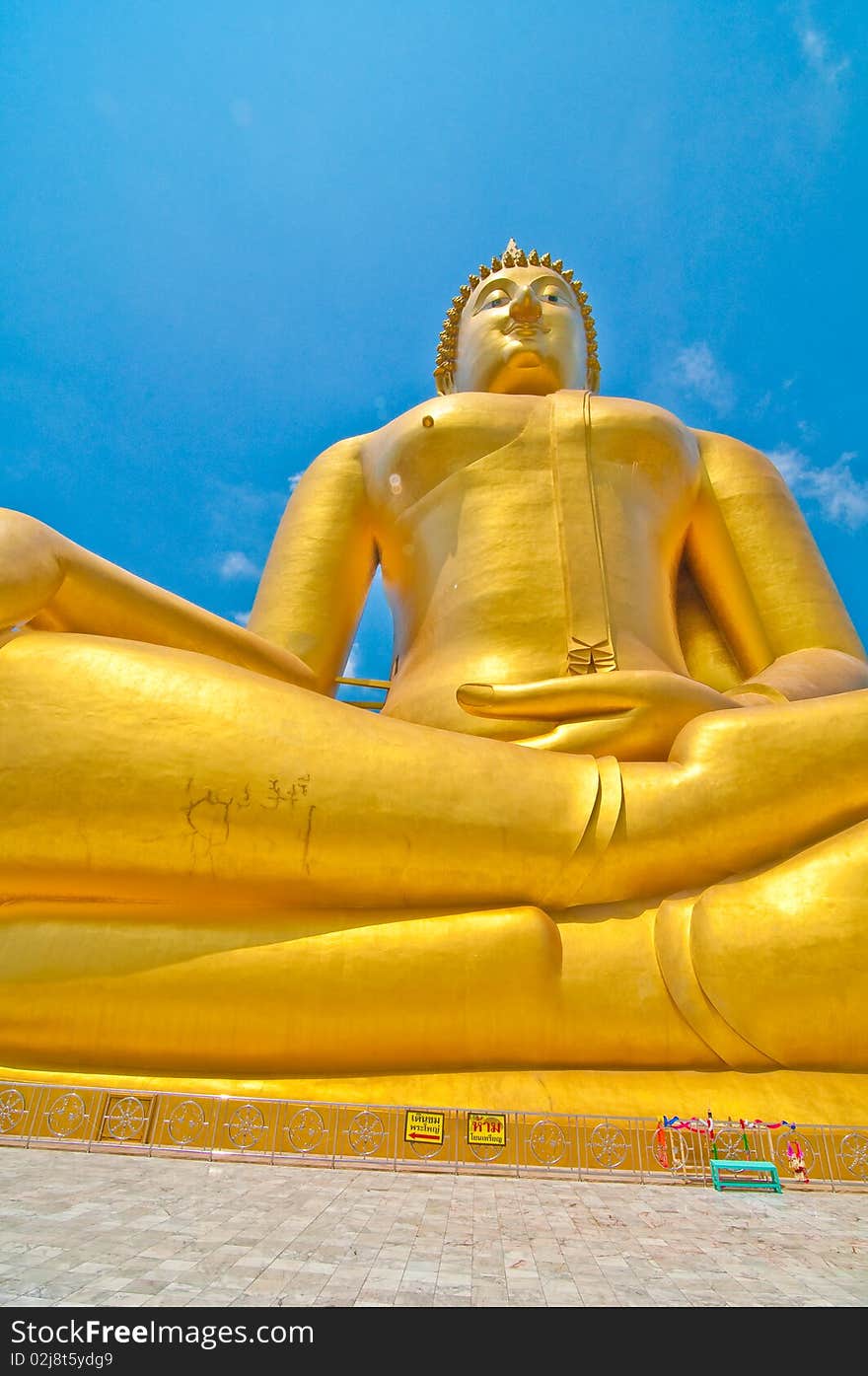 Biggest image of buddha at Wat-Muang, Thailand. Biggest image of buddha at Wat-Muang, Thailand.