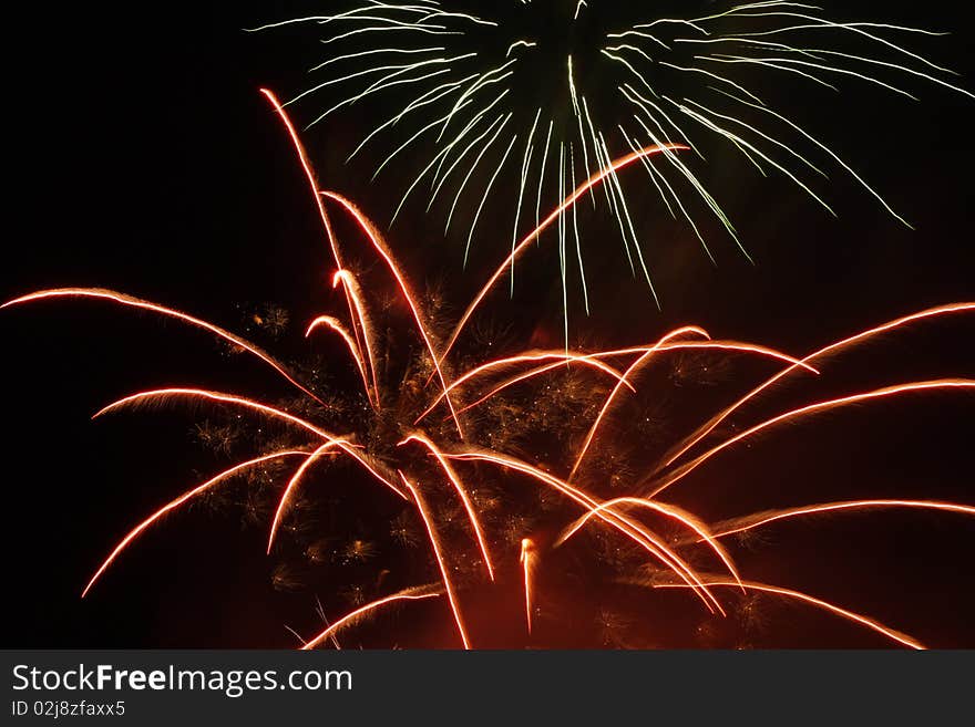 Colorful Fireworks in the night sky