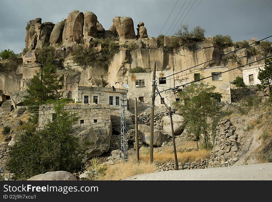 Ancient village in cappadocia, turkey