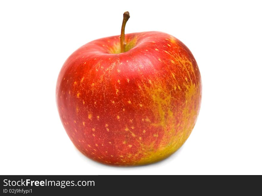 Fresh red apple isolated on white background