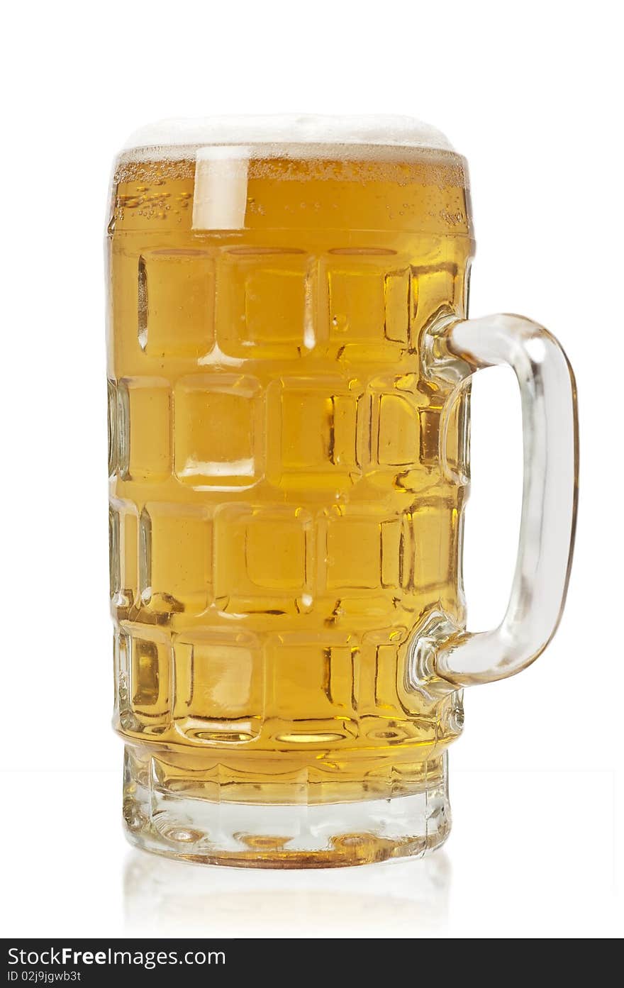 Full mug of beer (with clipping path). Full mug of beer (with clipping path)