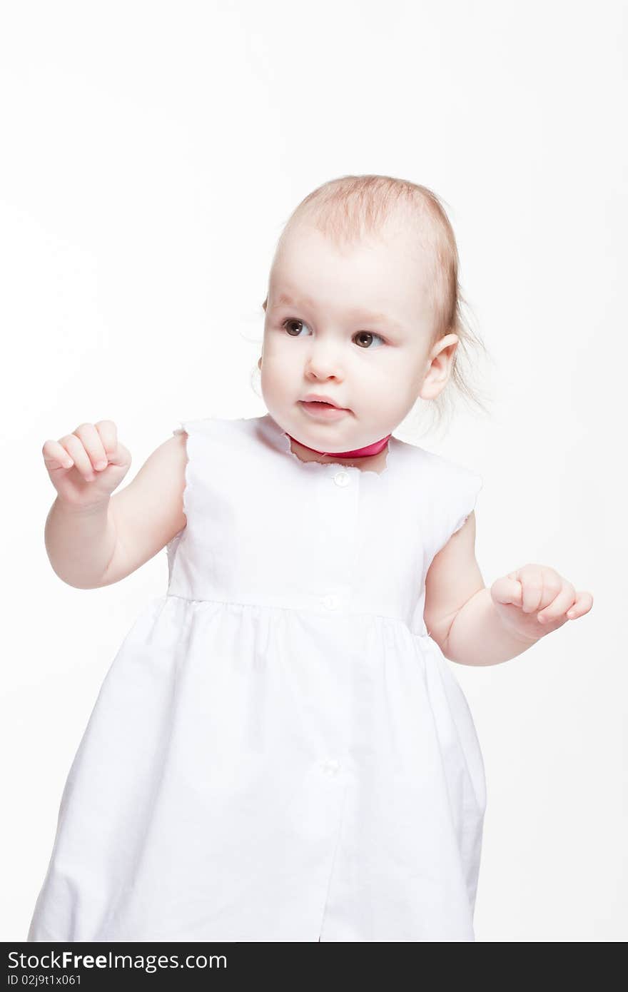 Closeup portrait of a cute baby