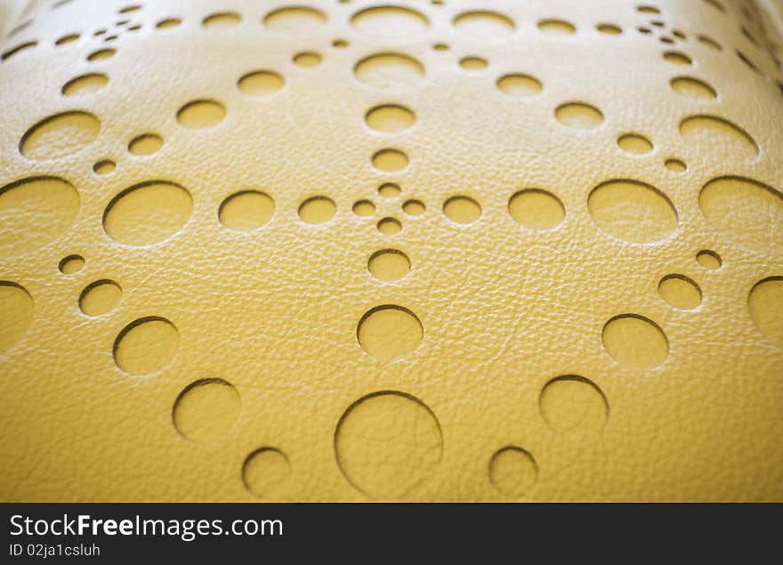 Texture of yellow leather pillow. Texture of yellow leather pillow.