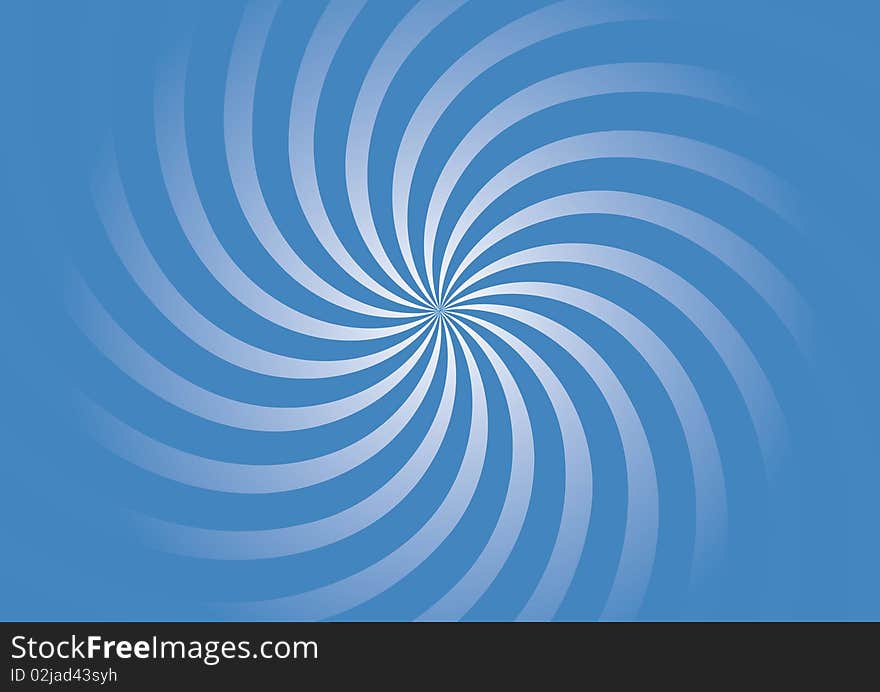 Abstract background with white twisting lines over blue