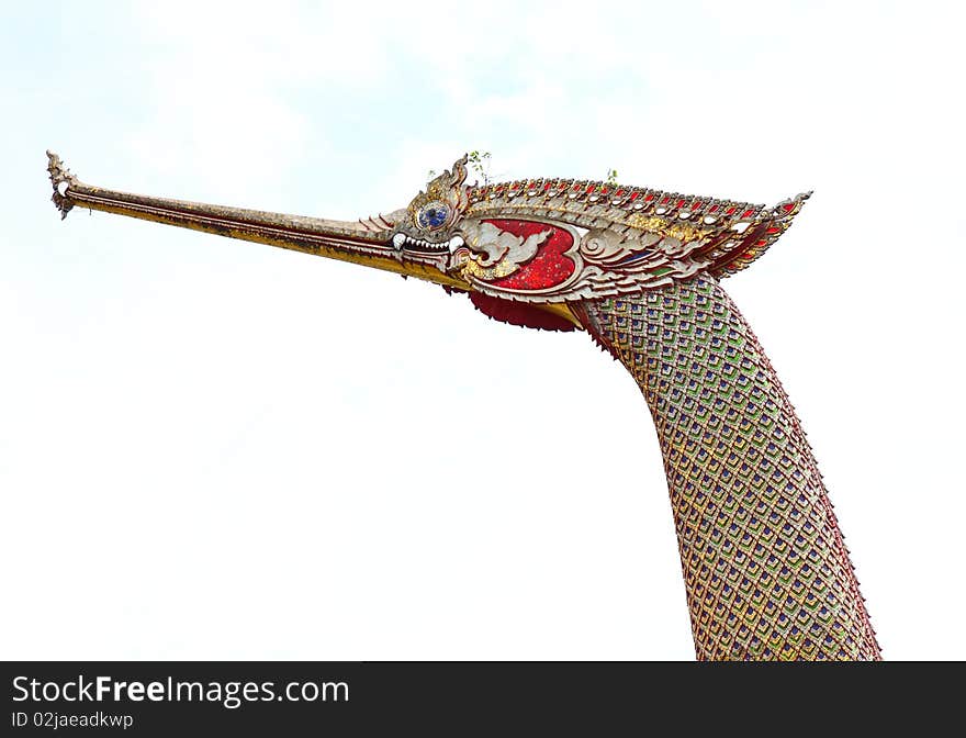 Swan head sculpture