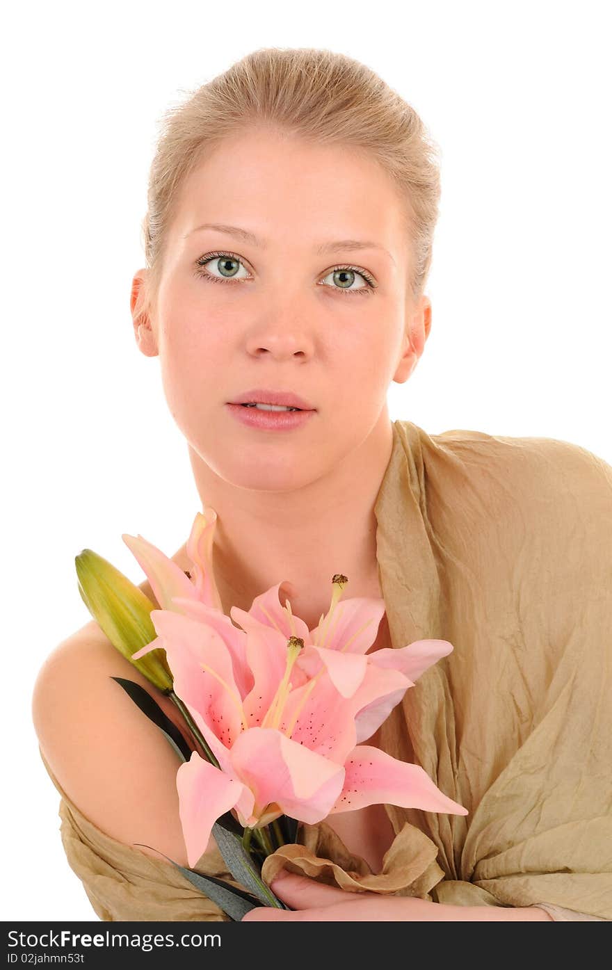 Transparent Girl With A Lily