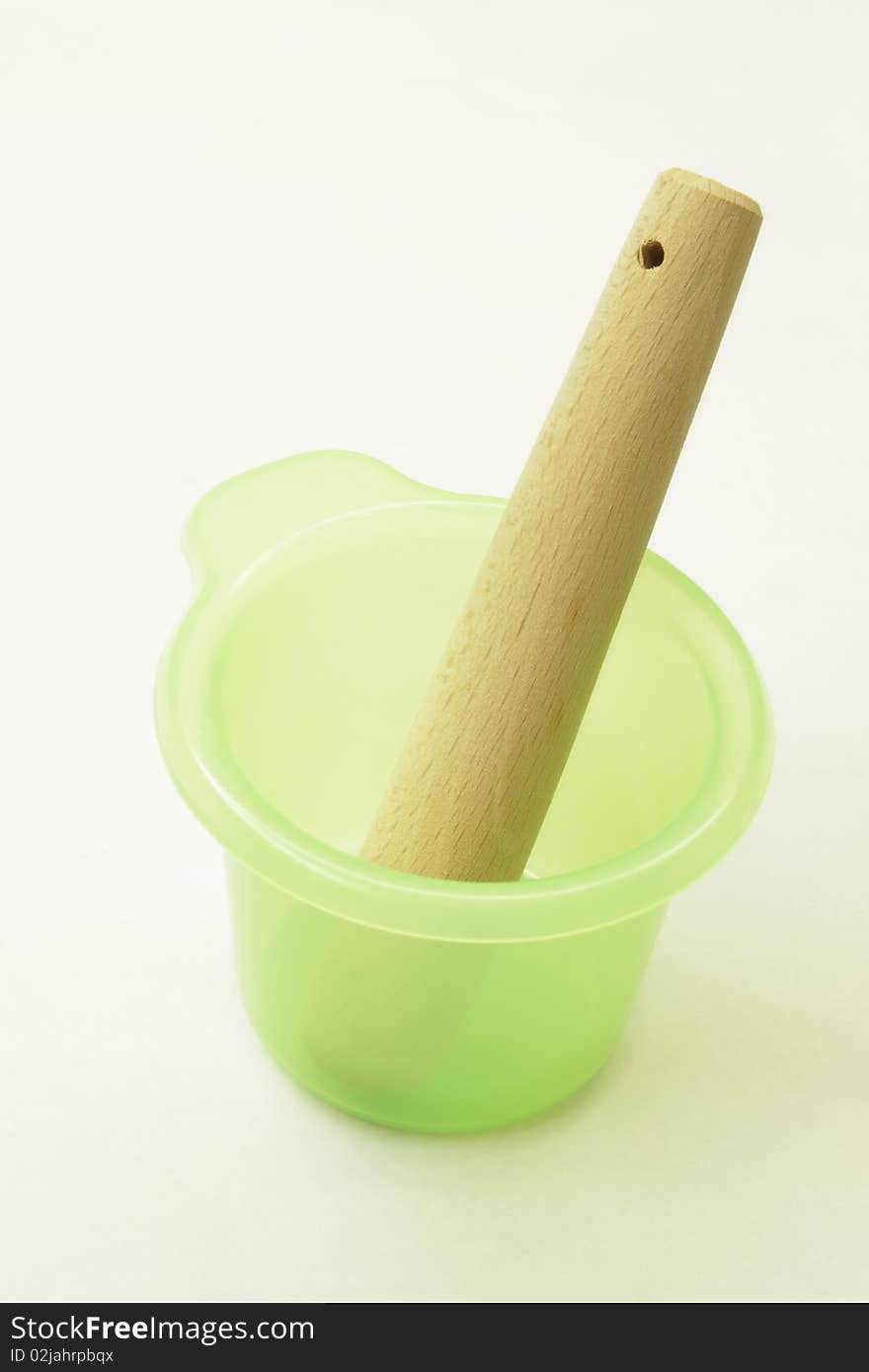 Baby food equipment, isolated in the white background