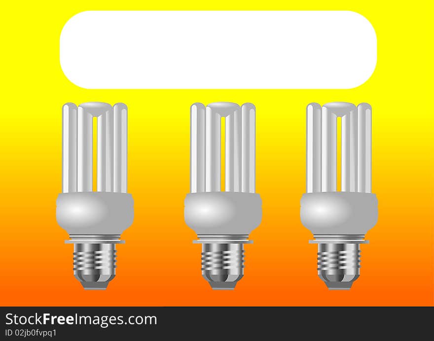 Illustration background of energy saver light bulb