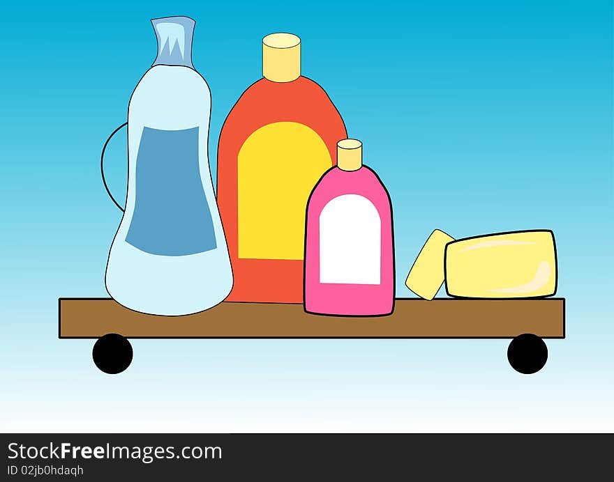 Illustration background of hygiene cleaners product for housework. Illustration background of hygiene cleaners product for housework