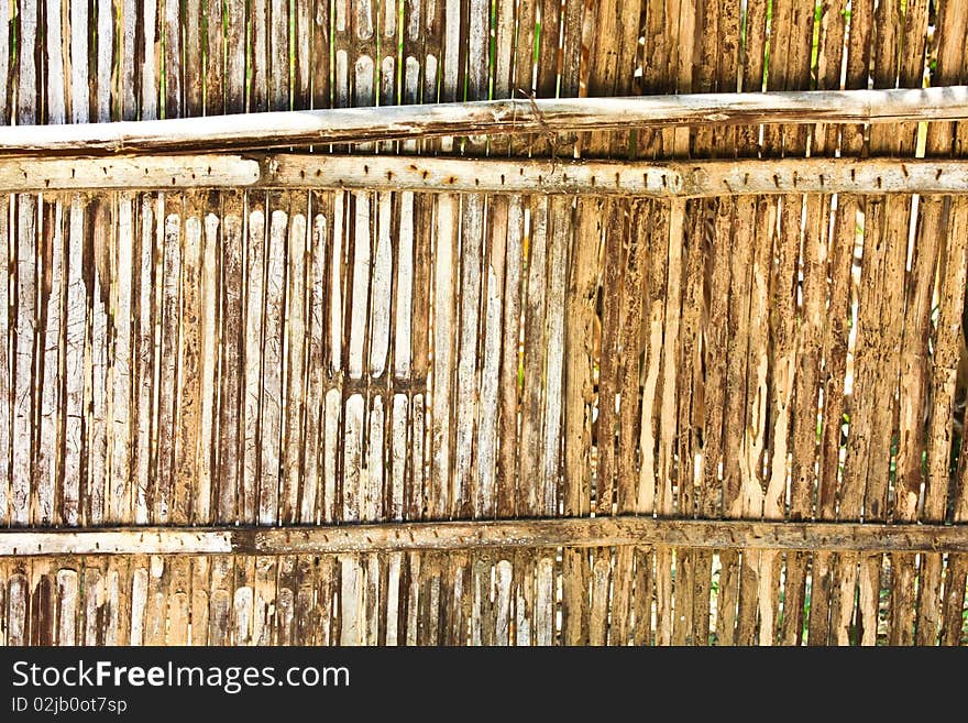 Old bamboo wall