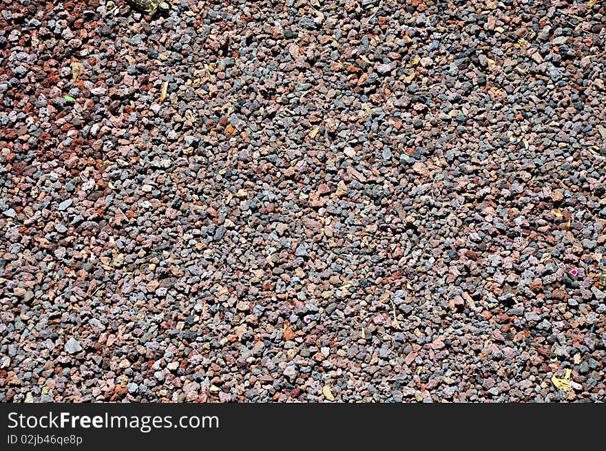 The stones in the garden