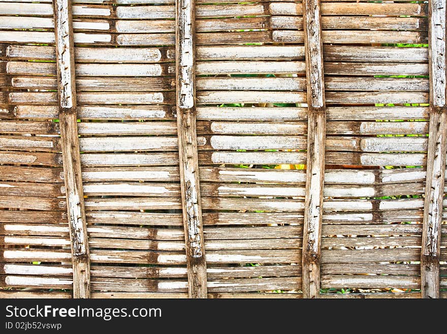 This is an old bamboo wall