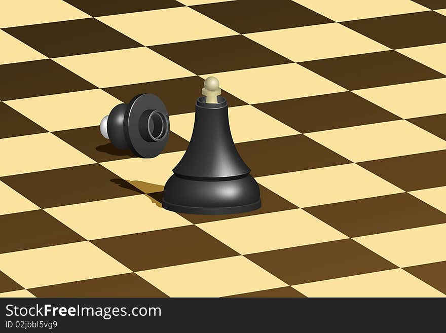 Chess queen in matreshka role