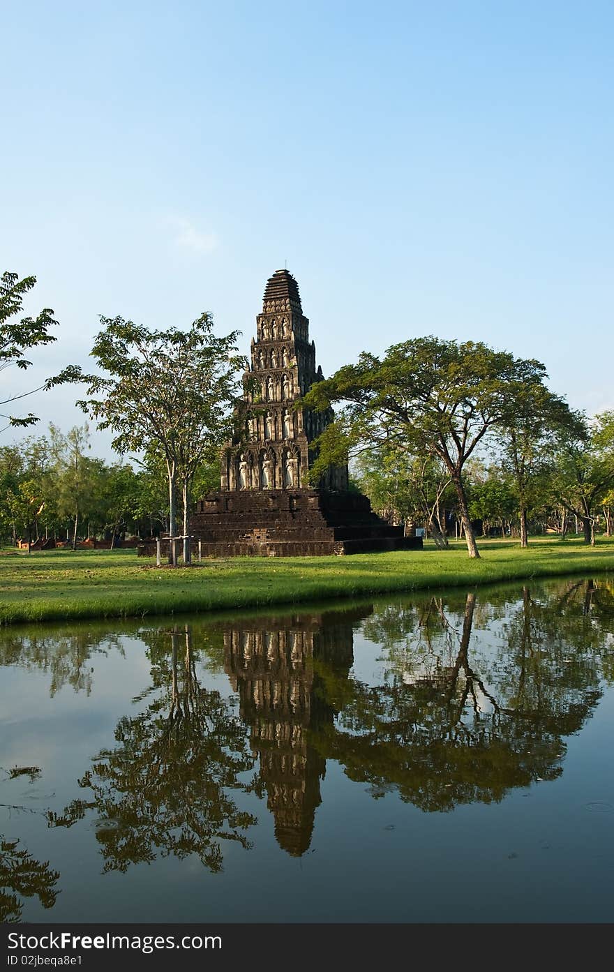 Big architecture in ancientcity of thailand