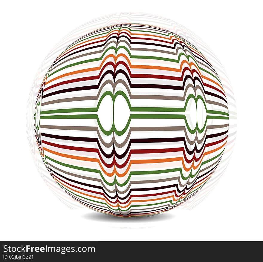 Vector image illustresion is a abstract colorful ball