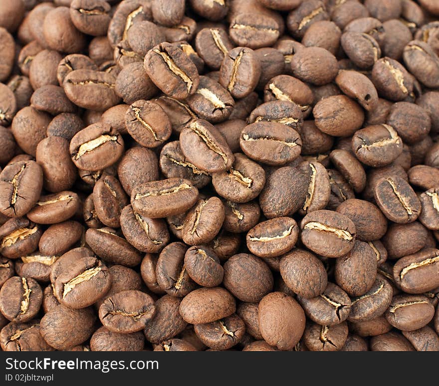 Brown coffee beans