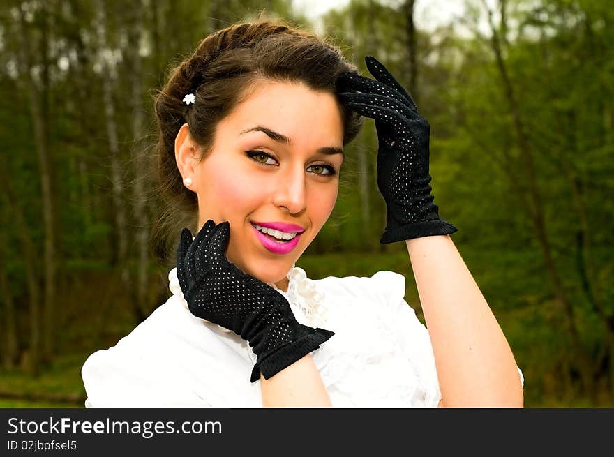 Portrait of young smiling woman. Portrait of young smiling woman