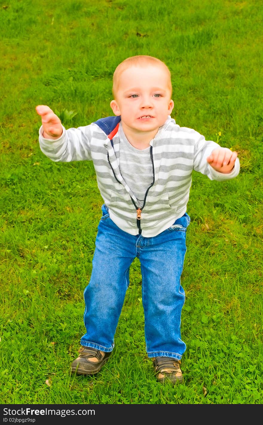 Portrait of small boy making faces. Portrait of small boy making faces