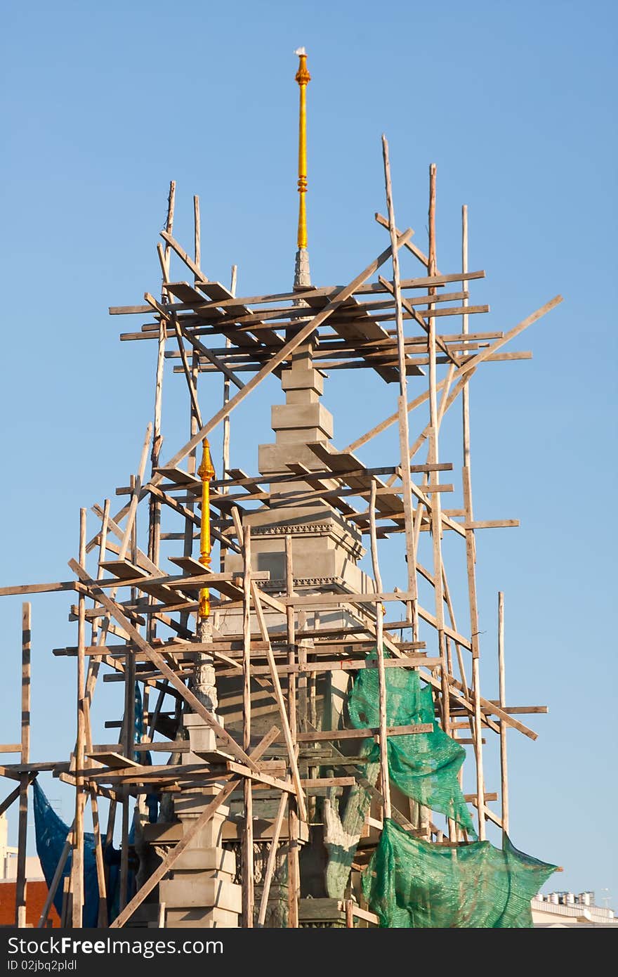 Repair Roof Of Temple