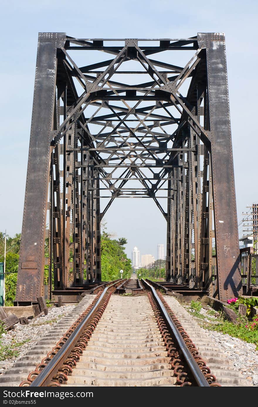 Railway bridge on way to the success. Railway bridge on way to the success