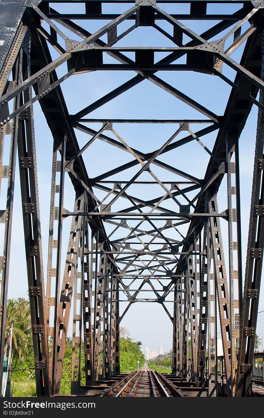 Railway bridge on way to the success. Railway bridge on way to the success