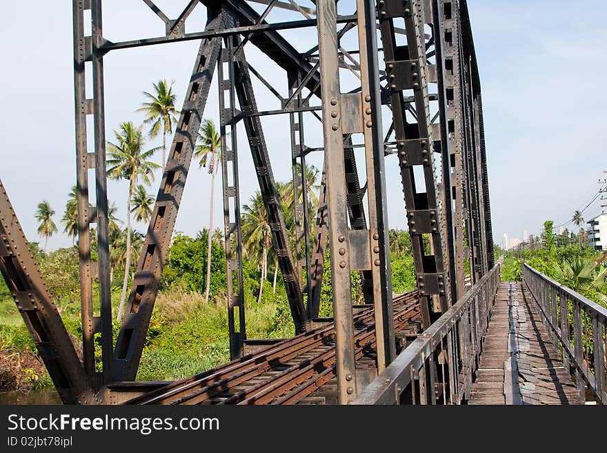 Railway and sidewalk to the success