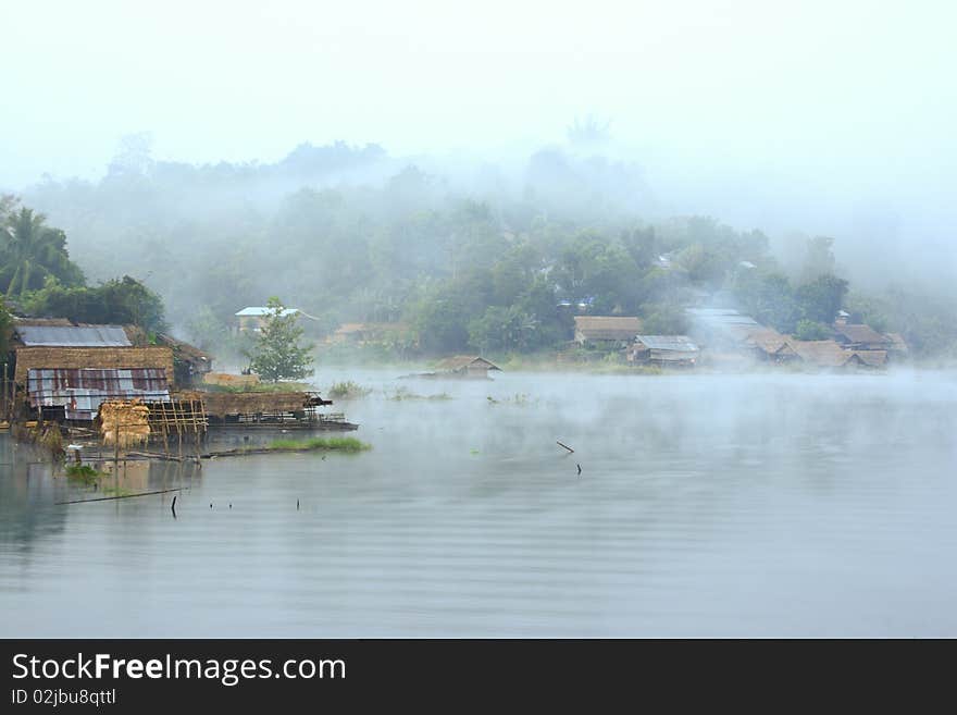 The river at sangkhla kanchanaburi thailand