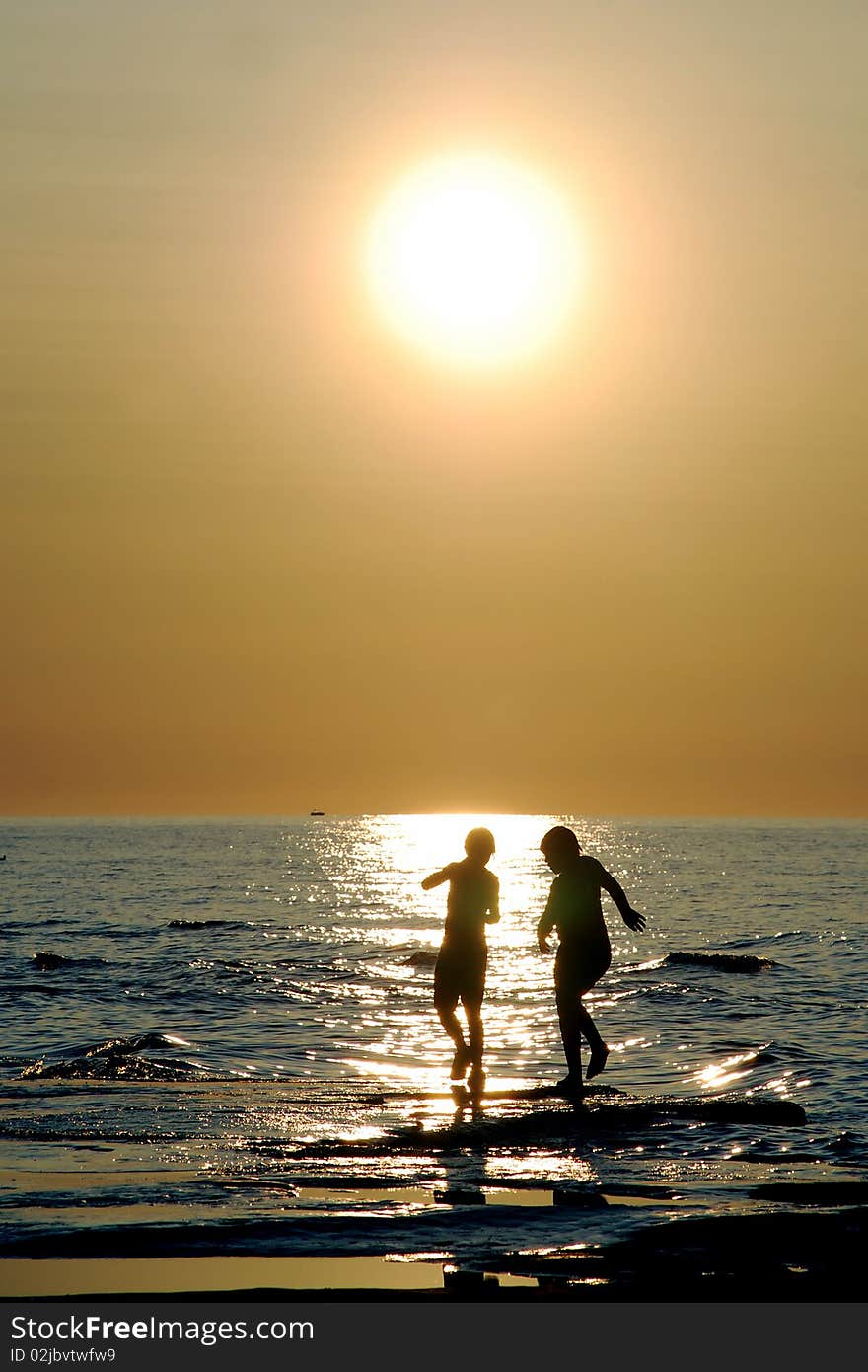 Boy S Dancing In Glistening Sun