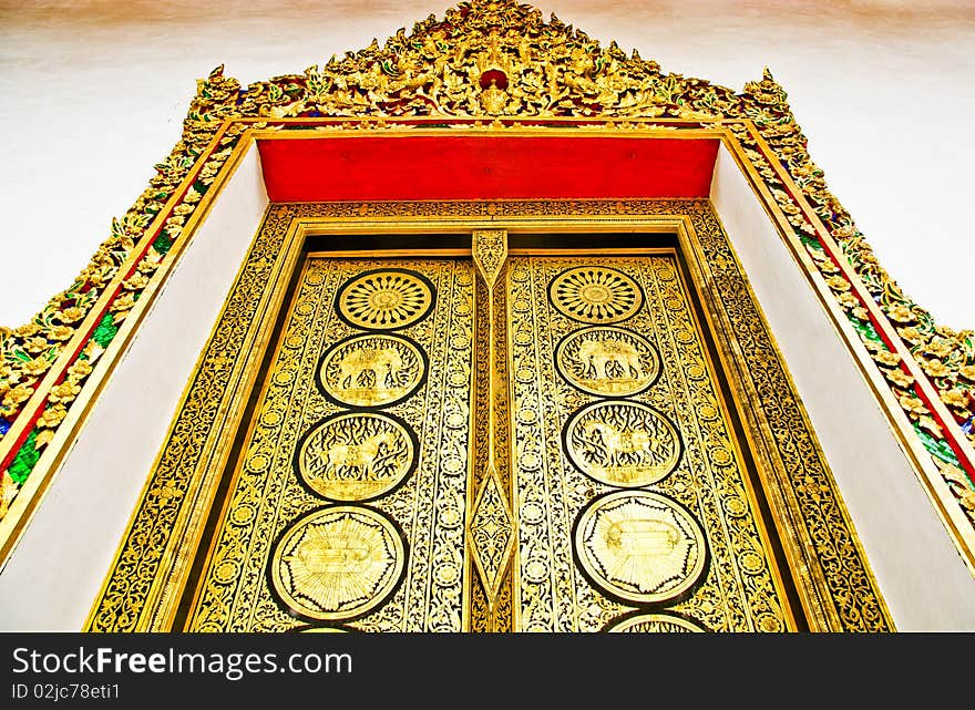 The most often used Thai art decorate temple. The most often used Thai art decorate temple