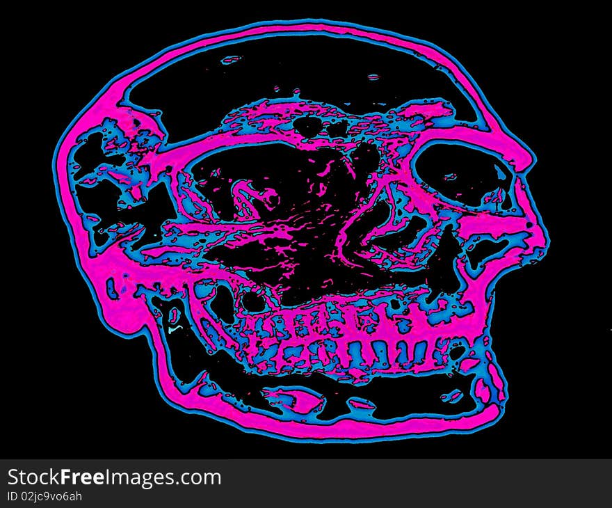 Illustration of skull design background