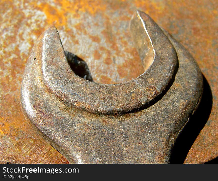 Rusty iron tool