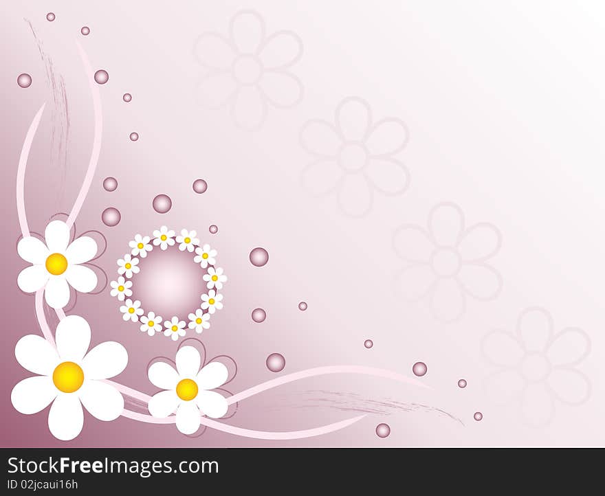 Flower background, element for design,  illustration