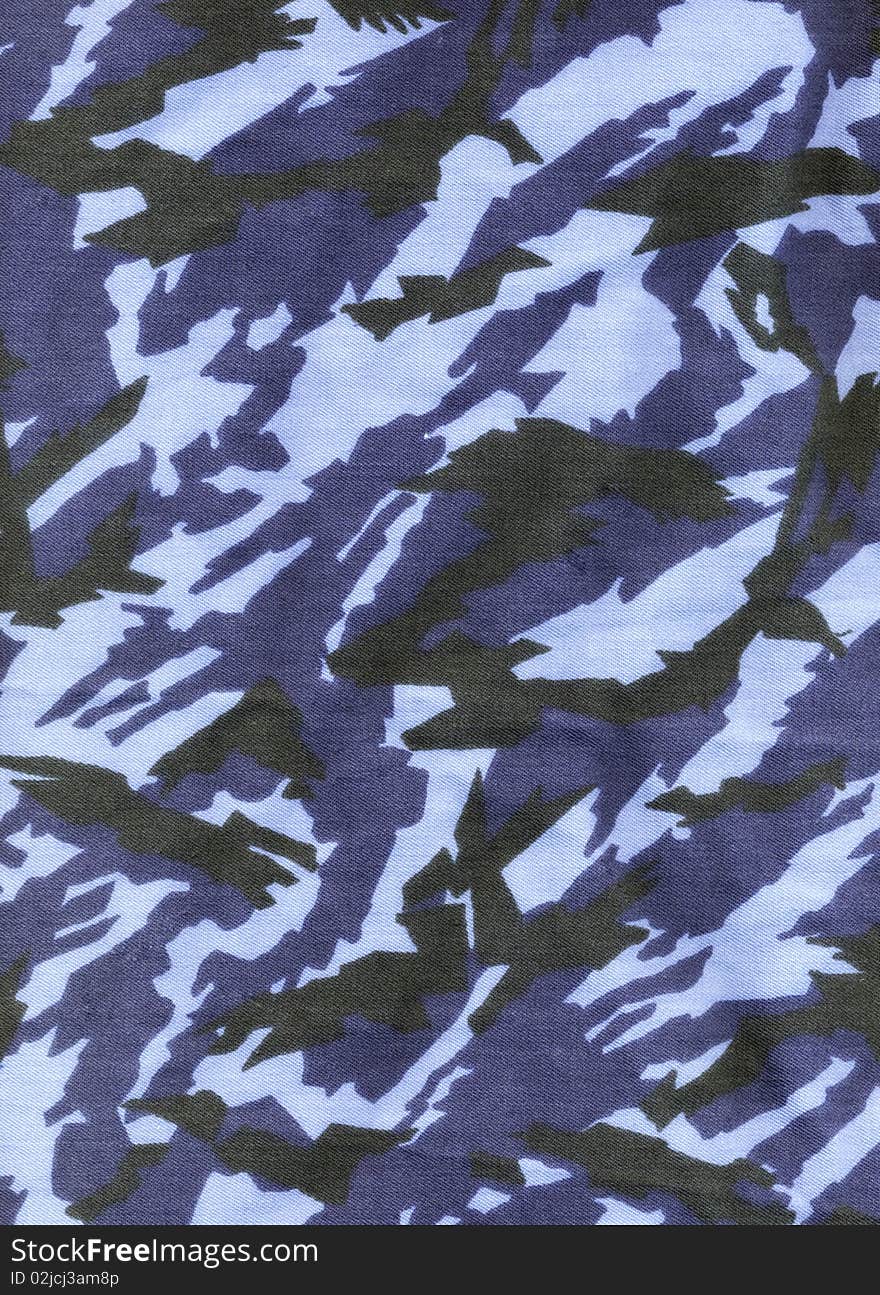 Abstract army camouflage textile texture with black and blue colors. Abstract army camouflage textile texture with black and blue colors